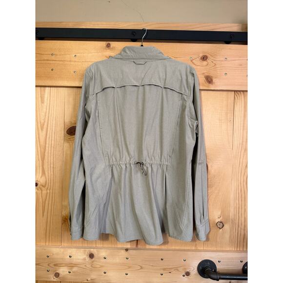 Duluth Trading Co Sol Survivor Sun Protection Shirt Jac UPF 50 Tan Women’s L - Picture 2 of 5